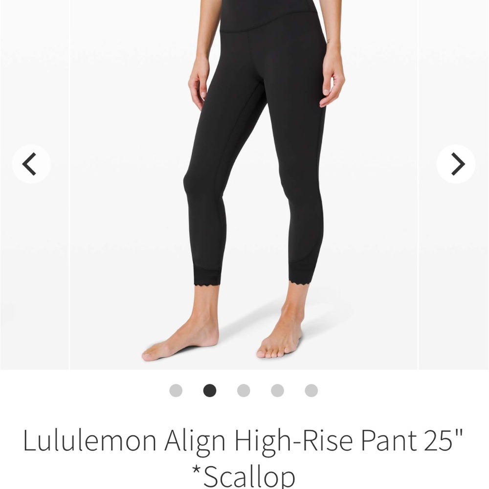 lululemon athletica Black High-Rise Align Scallop Hem Leggings